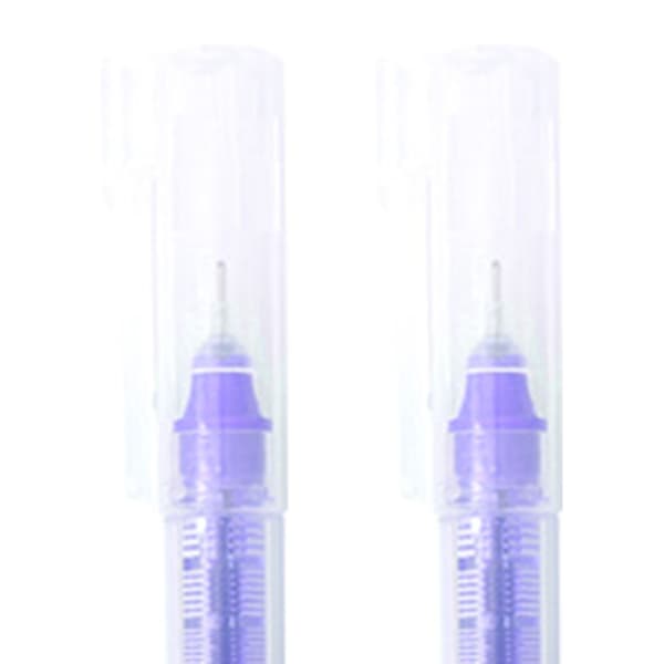 2 stk. Rollerball Pen 0,5 mm Fin Spids Hurtigtørrende Rullende Kugle Flydende Blækpen til Studerende Blå