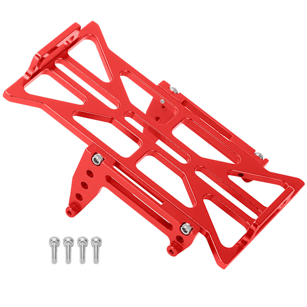 RC-batteribord i aluminiumlegering, stötfångare, ersättning för Axial SCX24 90081 C10 1/24 RC-bil, röd