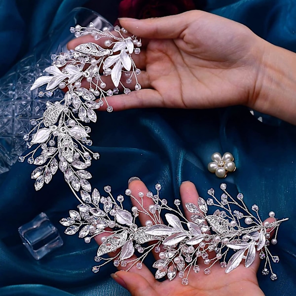 Bryllups Rhinestone Pandebånd Hårtilbehør til Bryllupper Elegant Hårpynt til Kvinder og Piger