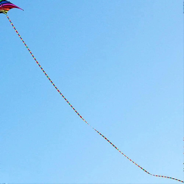 49 ft Regnbue Dragehale 15m Lang Farverig Bånd Drage Tilbehør
