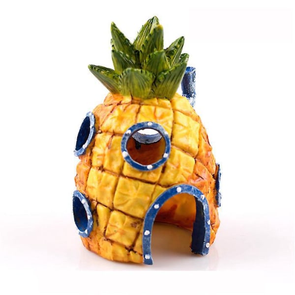Akvarium dekorationer Ananas Cave Resin Ornament Aquarium Tema Dekoration Tilbehør
