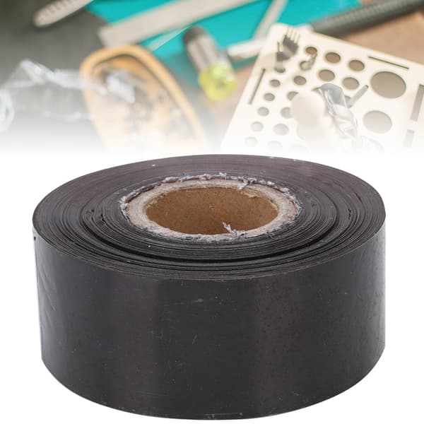 Varmpräglingsfolie Papper Läder Tyg Förpackningslåda DIY Dekorationsaccessoarer 3cm Bredd 120 Meter/Rulle Svart