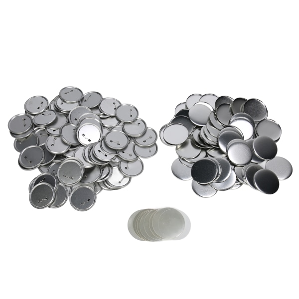 100 sett Blank Button Badge Parts Sett DIY for Button Making Machine Rust Prevention Button Maker Supplies for Crafts 75mm/2.95in