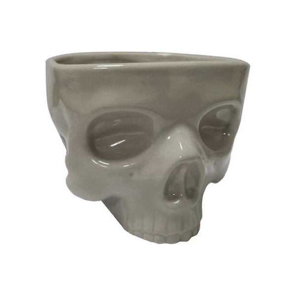 Retro Bordplade Dekoration Porcelæn Gotisk Kranie Pastaskål L