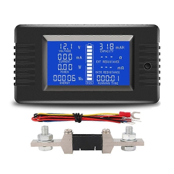 PZEM015 Digital DC 0-200V Spänning Ström med 200A Shunt Bilbatteritestare Spänningsmätare Monitor
