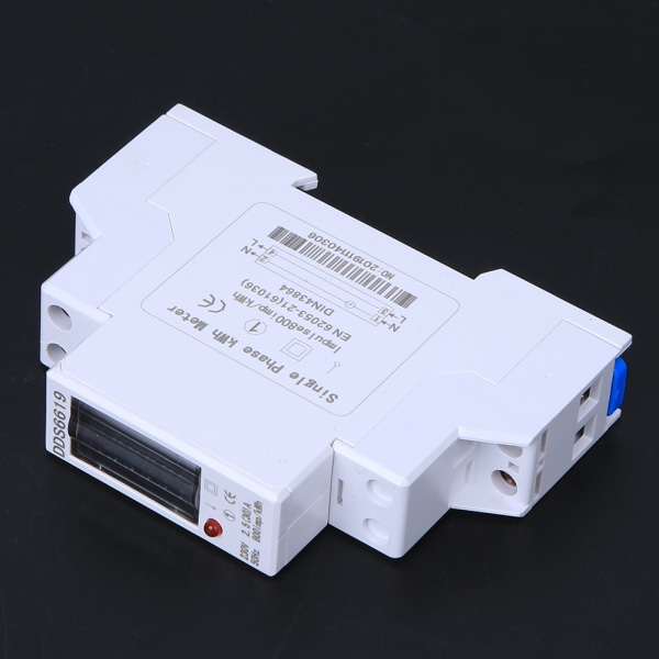 Energimåler Din Rail 1P Enkeltfaset tæller Husholdningsapparater 230V DDS6619-001(DDS6619-001-2.5（30）A )