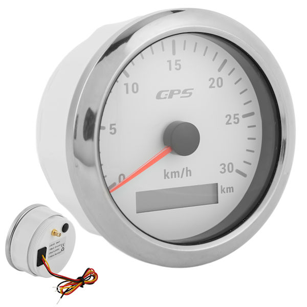 85mm Marine Auto GPS -nopeusmittari Universaali Nopeusmittari 9-32V 7 Värisellä Taustavalolla Autolle Veneelle RV:lle Huviveneelle Valkoinen