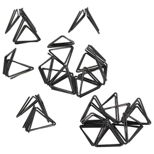 100 stk trekantede papirclips Holdbar metal rustfast trekantet design Søde papirclips til memodokumenter papirer