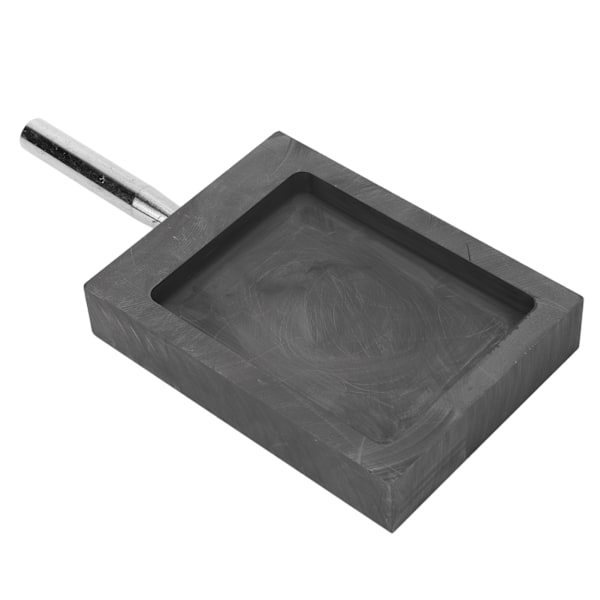 Grafittstøpeform Metallbarrestøpeform Digel med Håndtak for Smelting Raffinering Gull Sølv Kobber 4,13 X 3,15 X 0,39in