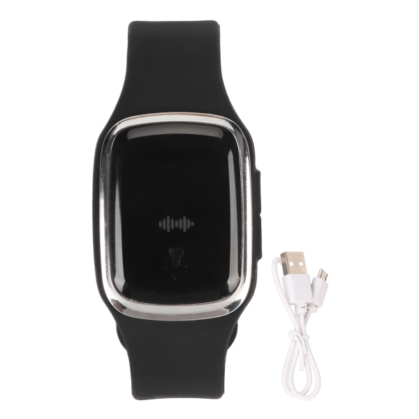 Black Repellent Watch Black Portable Oppladbar Electronic Sonic Repellent Watch