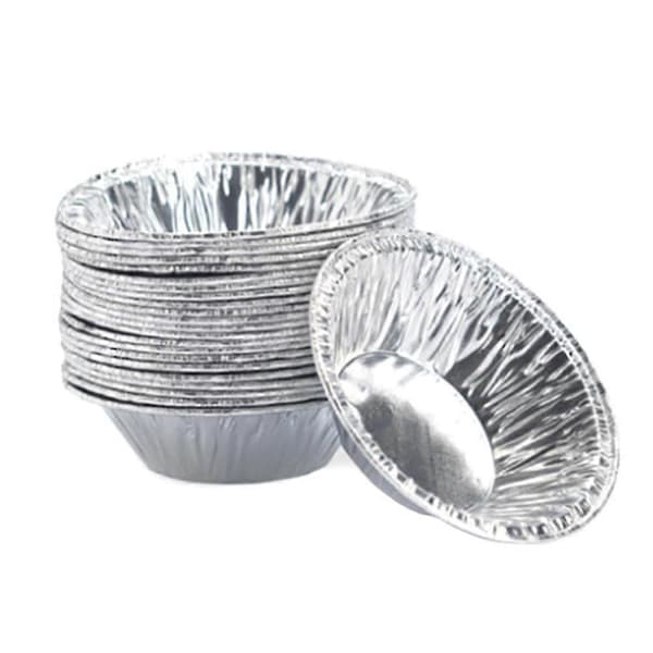 100 stk. aluminiumsfolie papirforme til minitærter, tærteforme, bageplader