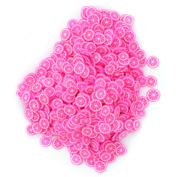 10g / pose Polymer Clay Fruktformet negleskive Søt neglharpiks smykkefremstilling dekorasjonRød sitron