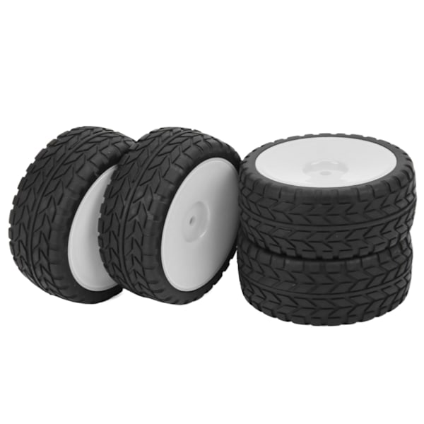 4 st RC-däck halkfria slitstarka fjärrstyrda bildäck i gummi för 1/10 RC-sportbil vit