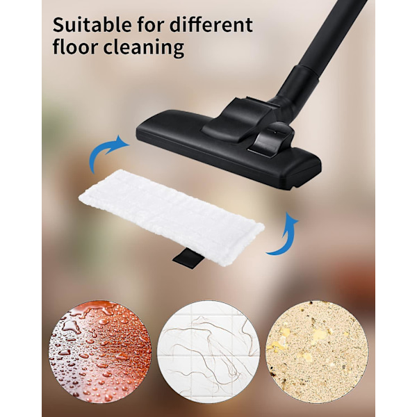 Mikrokuituliinasetti 10 kpl Höyrypuhdistimen vaihtoliinat Höyrymopin Karcher Easy Fix SC2 SC3 SC4 SC5 Moppiliinatarvikkeille