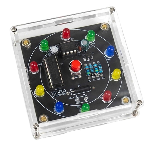 DIY-sett Shake LED Lotterihjul Nybegynnersett Morsomt PCB-produksjonssett