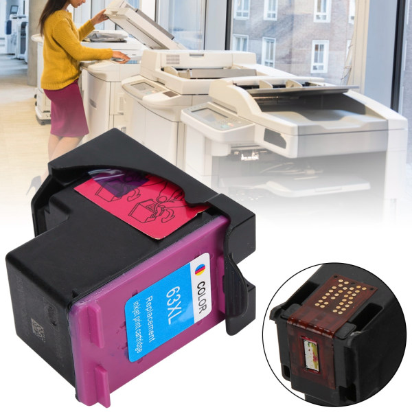 Blækpatron påfyldelig printertilbehør med stor kapacitet til HP63 2130 3630 4520 4650 63XL Farverig