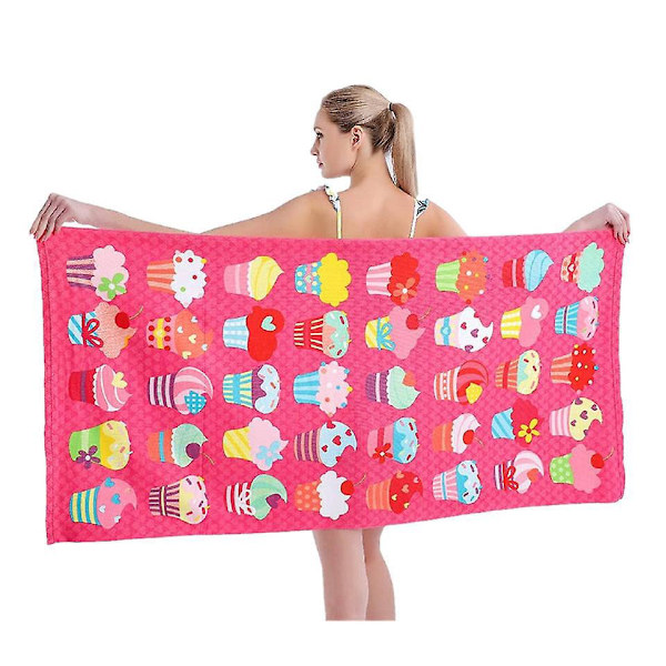 Hurtigtørrende Mikrofiber Strandhåndklæde - Sandtæt, Ideel til Rejser, Svømning og Pool-aktiviteter (29\"x59\")