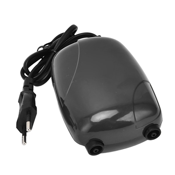 Akvarie Luftpumpe Fisktank Mini Oxygenpumpe Dobbelt Udløb med Tilbageslagsventil Rør EU 220V