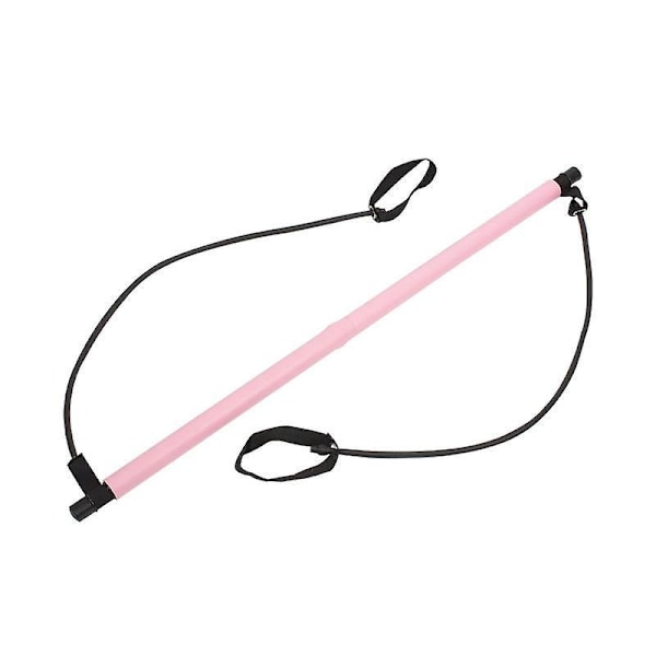 Træningsbar med fitnessbånd, PINK