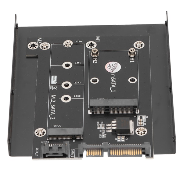 SATA-sovitin 2 in 1 MSATA/M2 NGFF SSD-kaksiporttinen SATA3-muunnin, jossa on 3,5 tuuman kiintolevytuki tietokonetarvikkeet