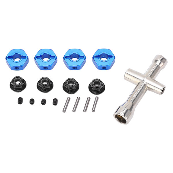 4 kpl RC-auton metalliset 5 mm paksut pyörän kuusiomutterit ristiholkilla TRAXXAS SLASH 4X4 2WD -autoon