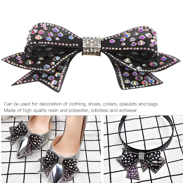 Elegant Crystal Shoe Clip Bowknot dekorationssats för klackar, kläder och väskor