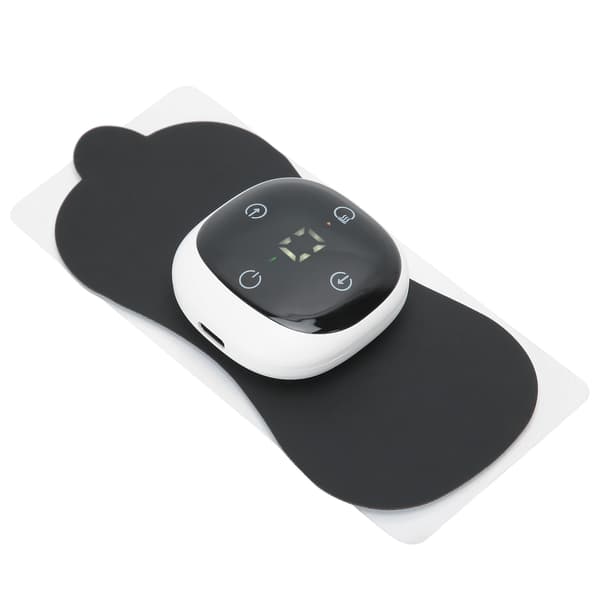 USB-laddning EMS Mini Elektrisk Nackmassager Muskelvärk Lindring Cervikal Massageplåster Vit
