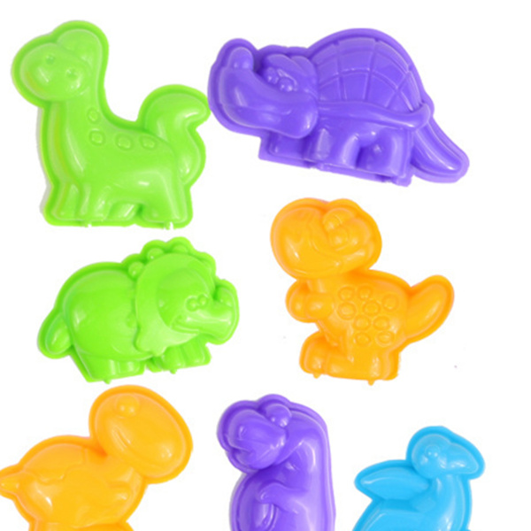 Barnlek Sand Set Stimulera Fantasin Håll Fuktig Säker Färgad Leksand för Barn Dinosaurie Set Basic 5.3oz