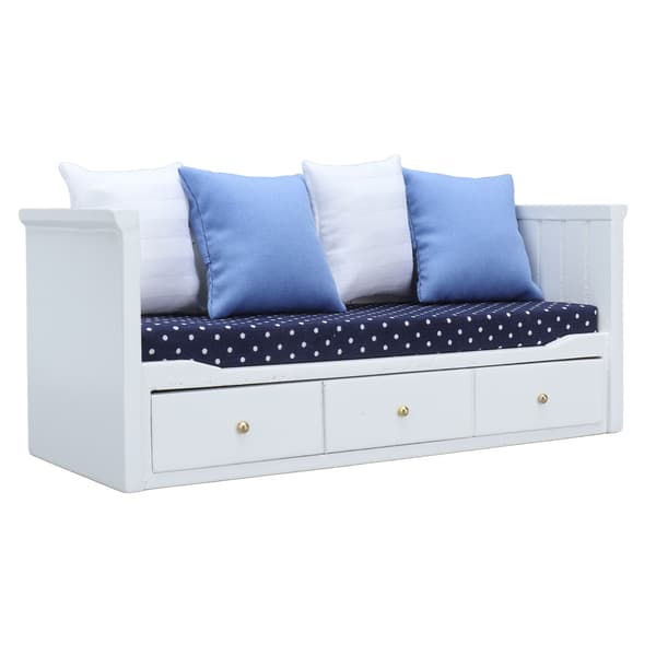 1:12 Dukkehus Sofa Leker Mini Tre Møbler Modell Dukkehus Soverom Stue Dekorasjon