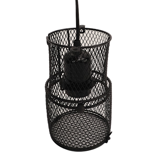 Krybdyr varmelampebeskyttelse Undgå forbrænding Indtrækkelig krybdyr varmelampe netbeskyttelse Varmebeskytter med E27 keramisk lampeholder EU-stik 220-240V