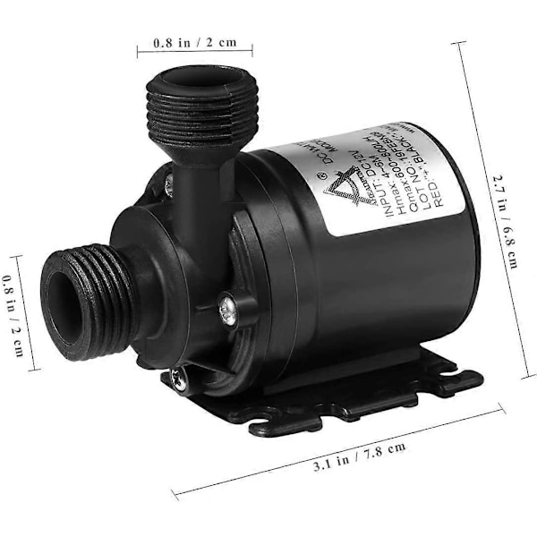 12V 800L/H 5M dränkbar pump för fontän, swimmingpool, solcirkulationssystem