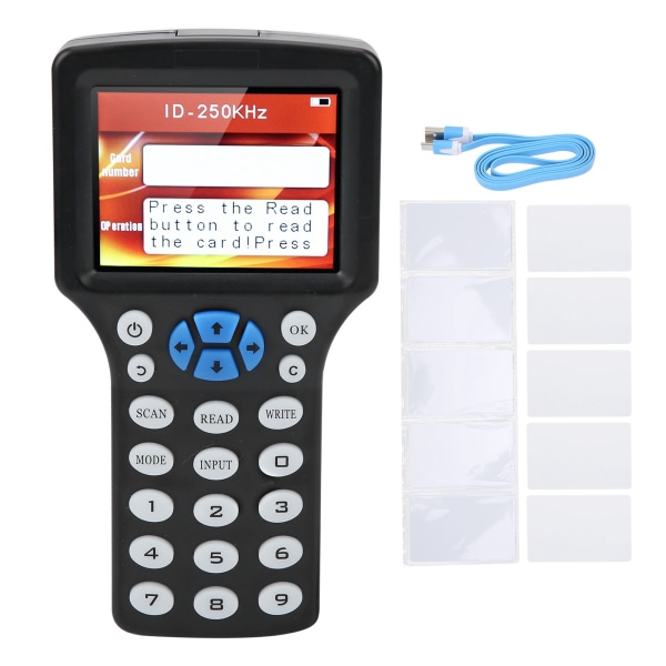 Håndholdt IC ID-kortleser Skriver Multiple Frequency Portable CUID/FUID/UFUID Tag Duplicator Black