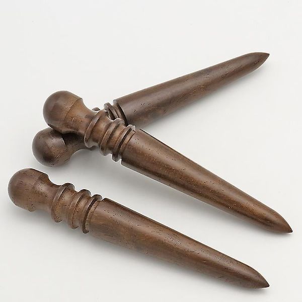Ebony Wood Leather Edge Burnisher - Polert Rund Pinner
