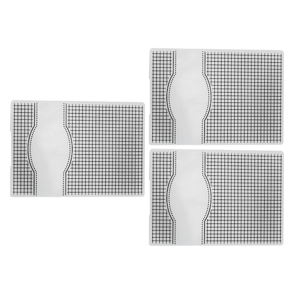 3 stk. Embossing-mapper Unik design konkav konveks teksturmaler for DIY-invitasjoner Kortlaging