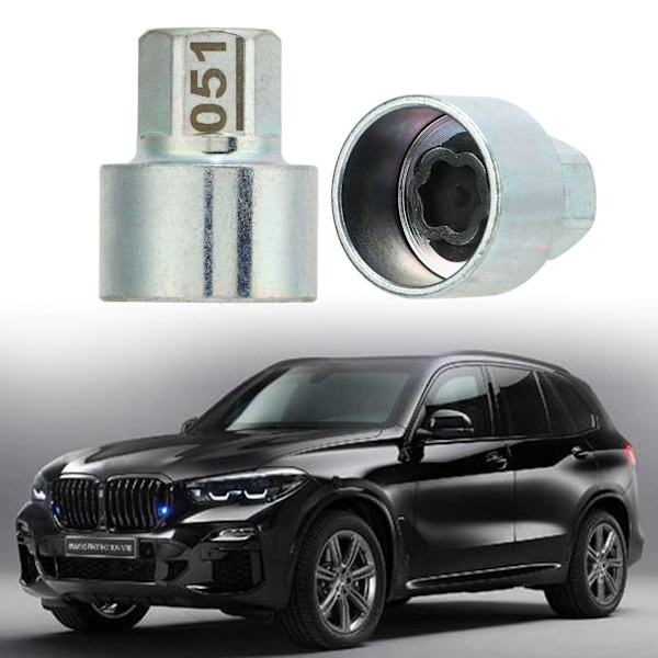 Hjullåsnyckel Anti-stöld Lugnut Sockel Ersättning för 1 3 5 6 7 Series X1 X2 X3 X4 X5 X6 Z4 051
