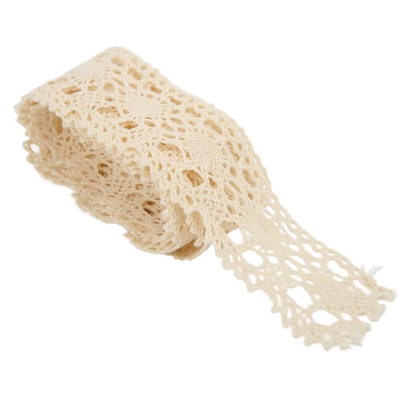Blonderibbon Bomullstråd 10 Yards Beige Dekorative Tilbehør for DIY Klesdekorasjon