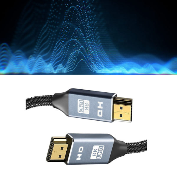 HD Multimedia Interface-kabel 8K forsinkelsesfri HD-video-skærmledning til TV-bærbar computerprojektor 3,3ft forbindelseskabel