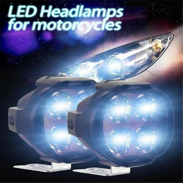 12W Superljus LED-ljus Dimljusstrålkastare Motorcykellampa