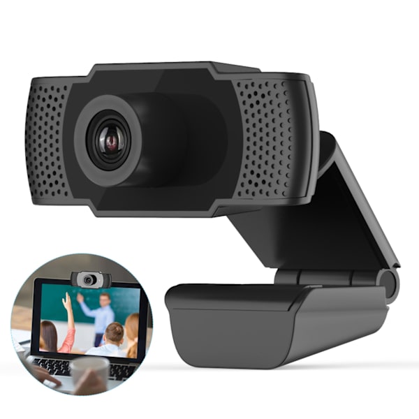Webcam 1080p Sort Computer Kontor Kamera Indbygget Mikrofon Gratis Driver USB X22