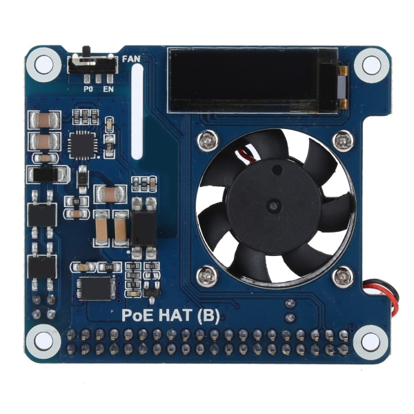 Udvidelseskort til Raspberry Pi 4b 3bPOE Power Over Ethernet Kølemodul Indbygget Blæser