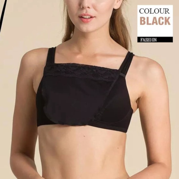 Blonder Anti-Peep Clip-on Mock Camisole BH for Kvinner Hvit