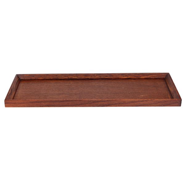 Trettbrett i tre for servering av tesett, frukt, godteri og mat, hjemmedekorasjon (45*15*2cm)