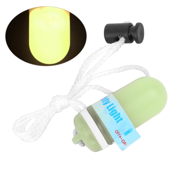 QD-924 Plastic Night Diving LED Signallys Undervands Vandtæt Fluorescerende Belysning Baglygte med LanyardGrass Green