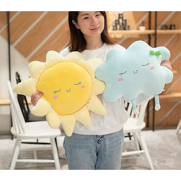 1 Stycke Sol Moln Kudde 45 Cm Plysch Tecknad Animation Leksak Bil Soffa Kudde Plysch Soffa Kudde Bil Nackkudde (sol)-A