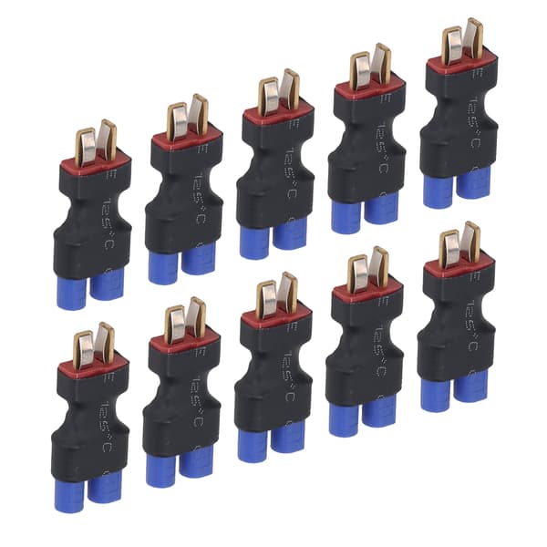 10 stk. RC LiPo batteristikadapter Universal EC3 hun til T-stik hanstik til RC bil fly båd