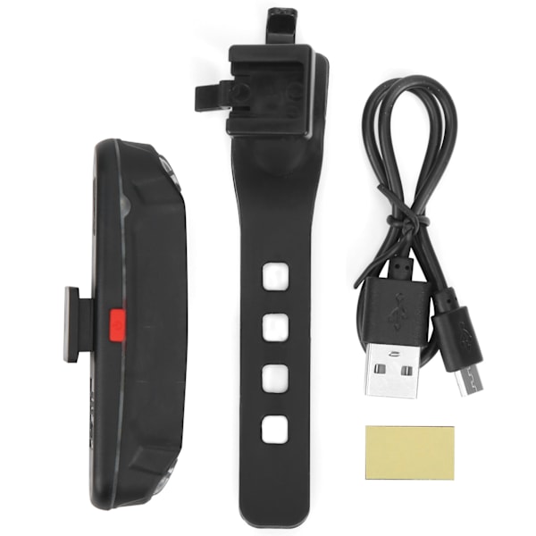 Polkupyörän takavalo USB-latauksella Turvallisuusvaroitus Takavalo PyöräilyajovarusteetWR01B Punainen Vihreä Sininen