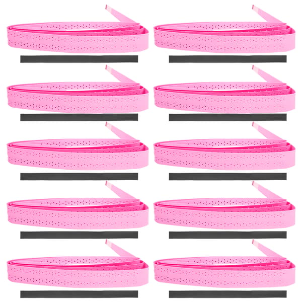 Badmintonracket Overgrip Perforerad Klibbighet Halkfri Antisladd Svettband Grepp Tejp Fluorescerande Rosa