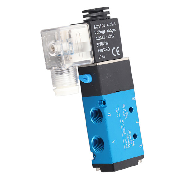 4V210-08 2-asentoinen 5-tiemagneettiventtiili PT1/4in suodatettu ilma DC3W AC 4,5VA (AC110V)