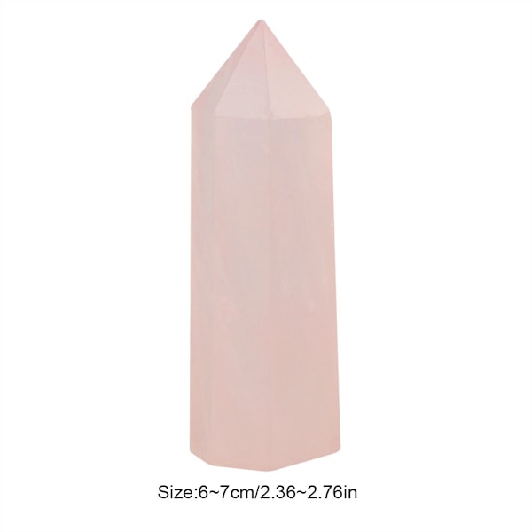 Naturlig fluorit rosa kvarts kristall hexagonal stav för dekoration prydnad (6-7cm)