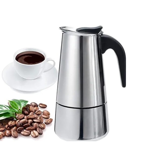100ML Rostfritt Stål Kaffebryggare Moka Kanna Isolerad Termisk Kaffekanna för Handbryggt Kaffe